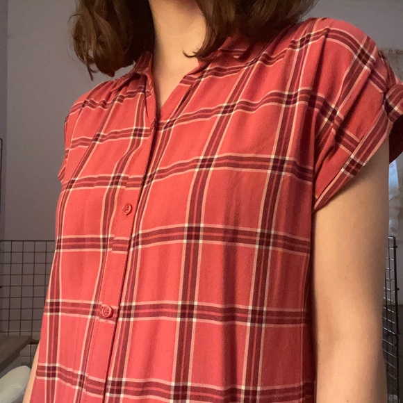 Old Navy Small Pink Plaid Dress - Picture 4 of 5